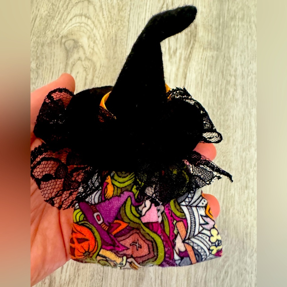 Enchanting Black and Multicolor Witch Hat Baby Bling Bow for Babies